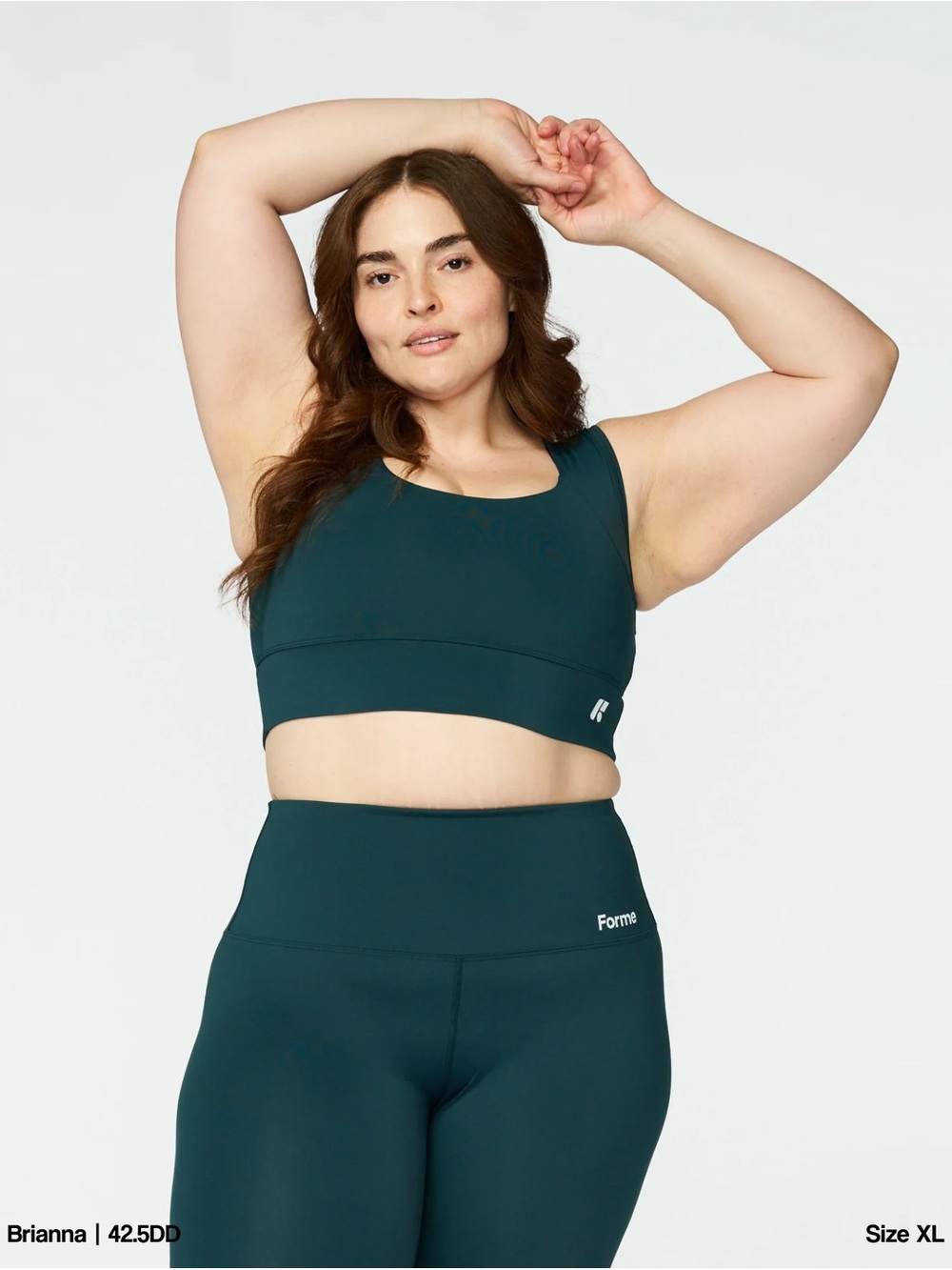 Forme Teal Scoop-Style Sports Bra — Deep Teal